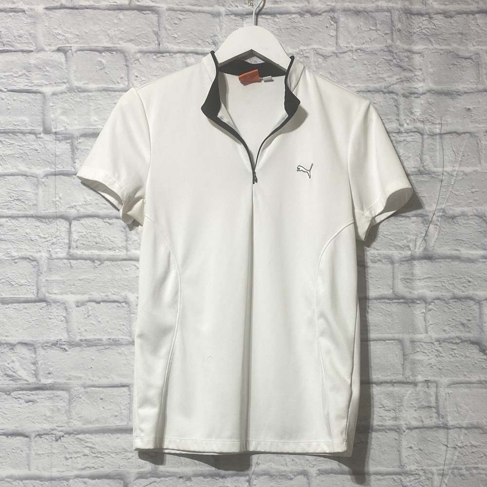 Puma women White and Black Polo Shirt size L